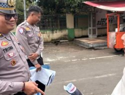 Satlantas Polres Rembang Gencarkan Edukasi Kamseltibcar Lantas di Kawasan Kampung Ramadhan