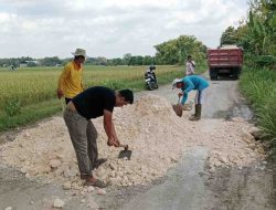 Dinilai Membahayakan Warga Mondoteko Lakukan Pengurukan Jalan Secara Swadaya